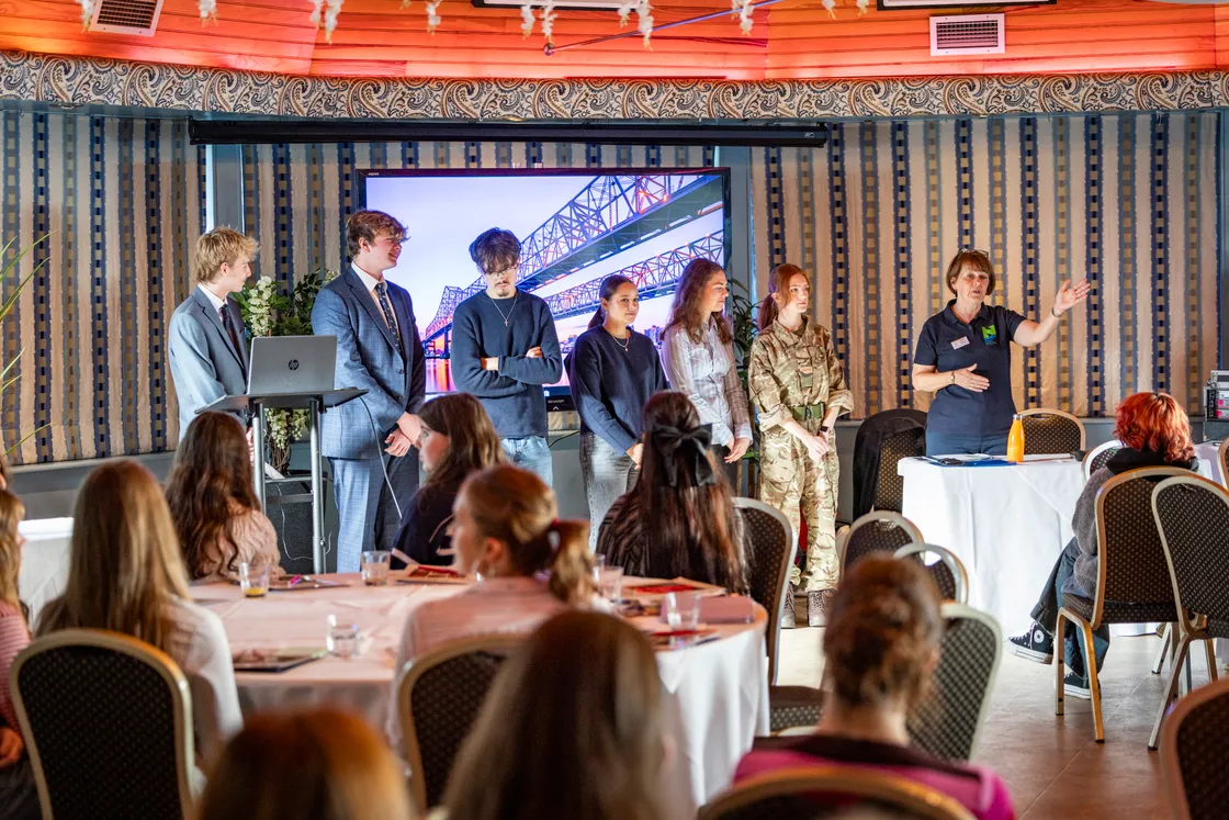 Students from the Sixth Form Centre and The Ladies’ College gave presentations at Les Rocquettes Hotel yesterday as part of the Inter-Island Environment Meeting.