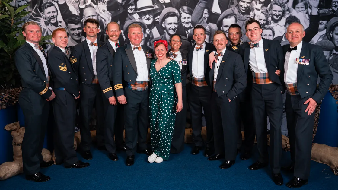 201 Squadron now has Guernsey’s original tartan designed by Katy Barrett as part of its dress uniform to honour its affiliation with the island.  (Picture by John-Ross Hainey)