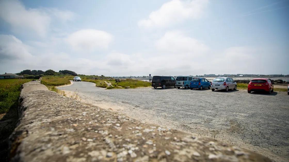 A planning application has been submitted to use the corner of the car park closest to the beach at Amarreurs for a private water sports business, but the Vale parish has expressed concerns.  (Picture by Sophie Rabey, 29802891)