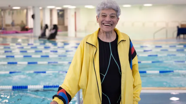 95-year-old swimmer steals show in final Guernsey Masters