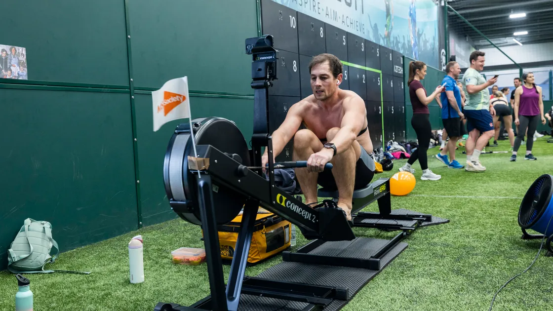 Stephen Ozanne competing in the Rowathon at Aztech, raising funds for MS Society Guernsey. Mr Ozanne’s mother died after suffering with MS for 30 years. 				 (Pictures by Sophie Rabey, 34646871)