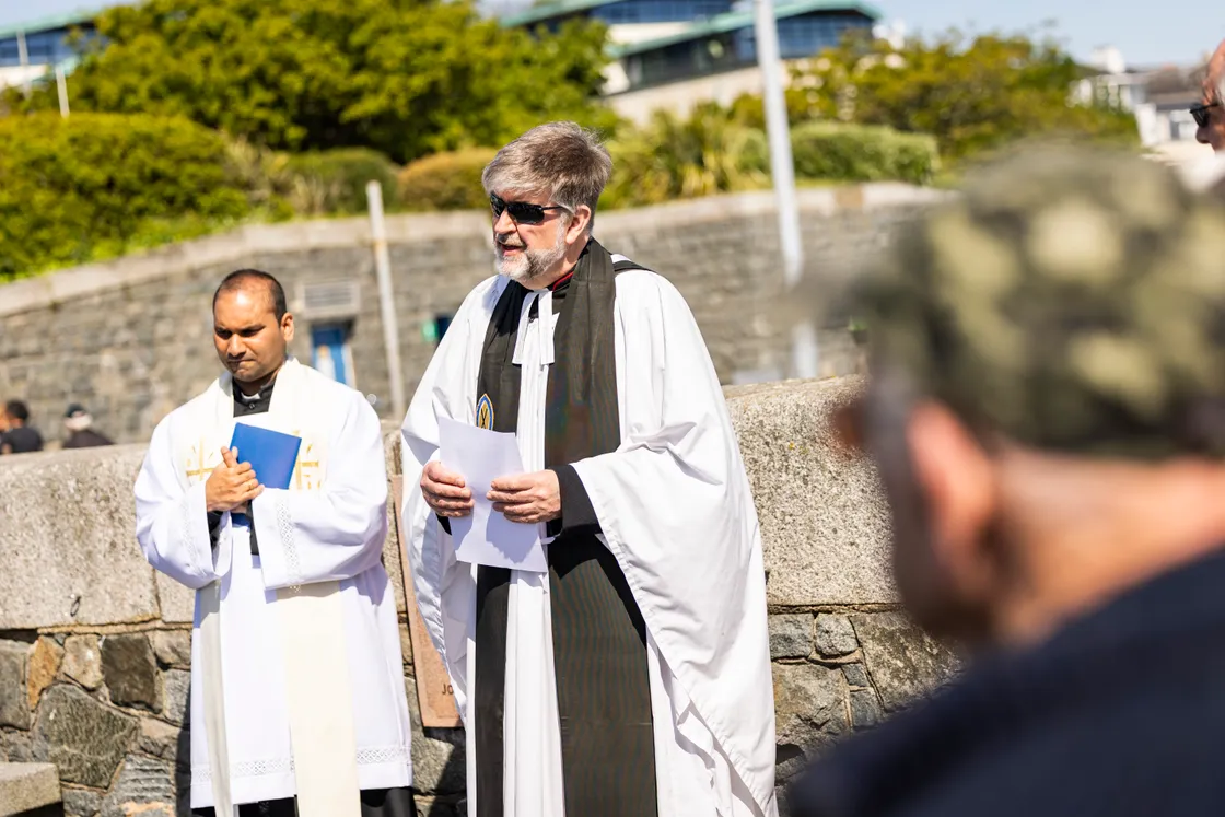 Dean of Guernsey the Very Rev. Tim Barker addressed attendees.
