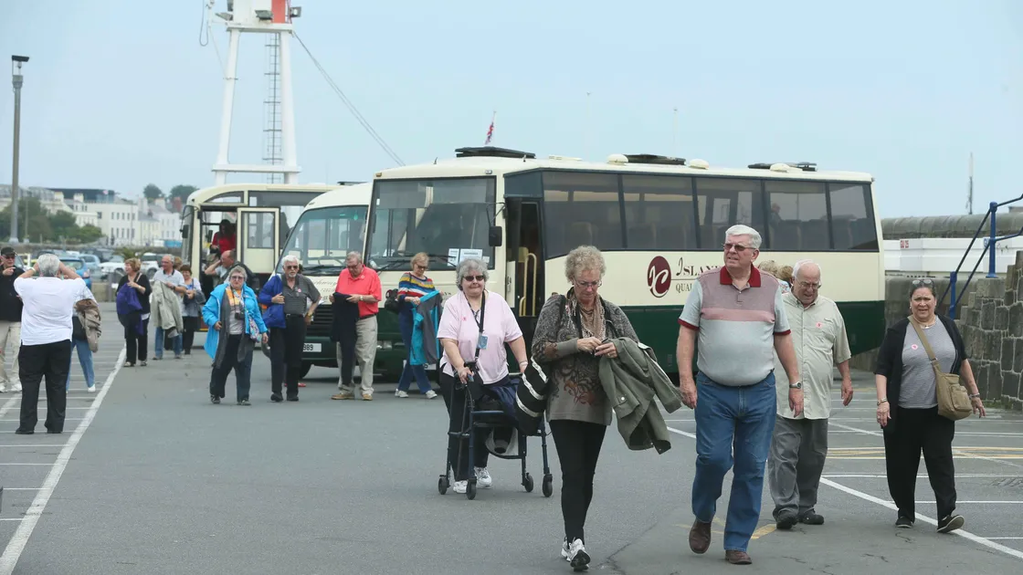 Cruise liner passengers on Albert Pier, St Peter Port. (Picture by Adrian Miller, 25808351)