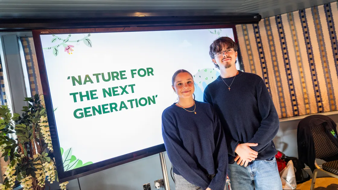 Sixth Form students Aleksandra Jakubowska, 17 and Charlie Lowery, 18.