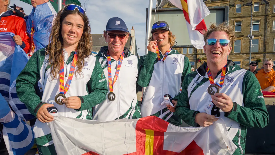 The Guernsey sailing team of Jess Watson, Dave Aslett, Monty Desforges and Darragh Lee.