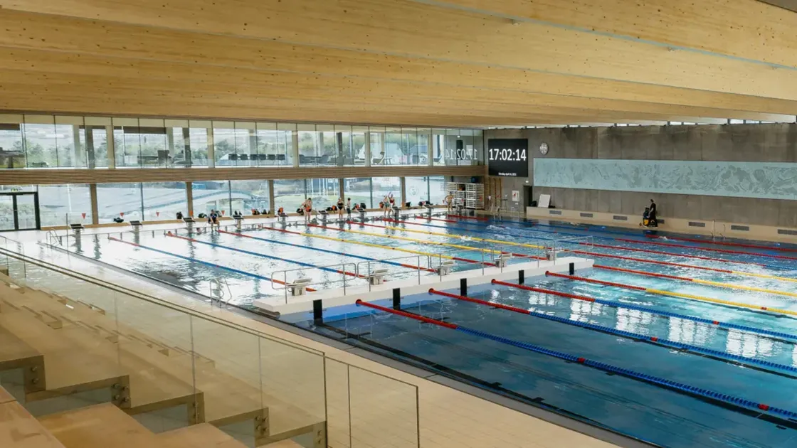 The facilities for the Games include a ‘stunning’ 50m pool with provisions for 700-800 spectators.
