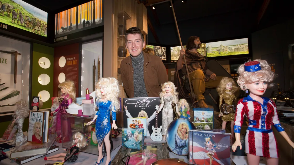 Lee Phillips-Smith with his Dolly Parton collection. (28734595)