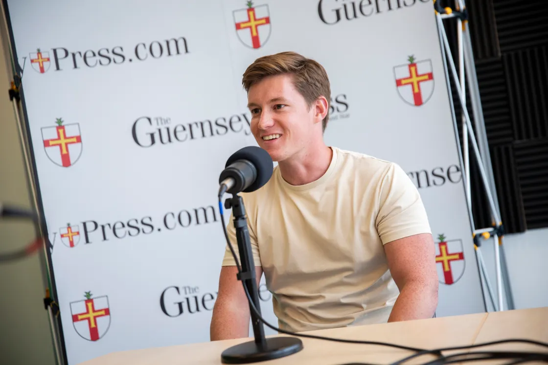 First-time writer and director Brandon Ashplant speaking on this month's Guernsey Press Arts Podcast. (Picture by Luke Le Prevost, 32471305)