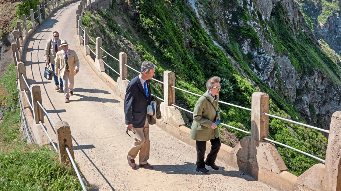 The Princess Royal crossing Le Coupee on Saturday.