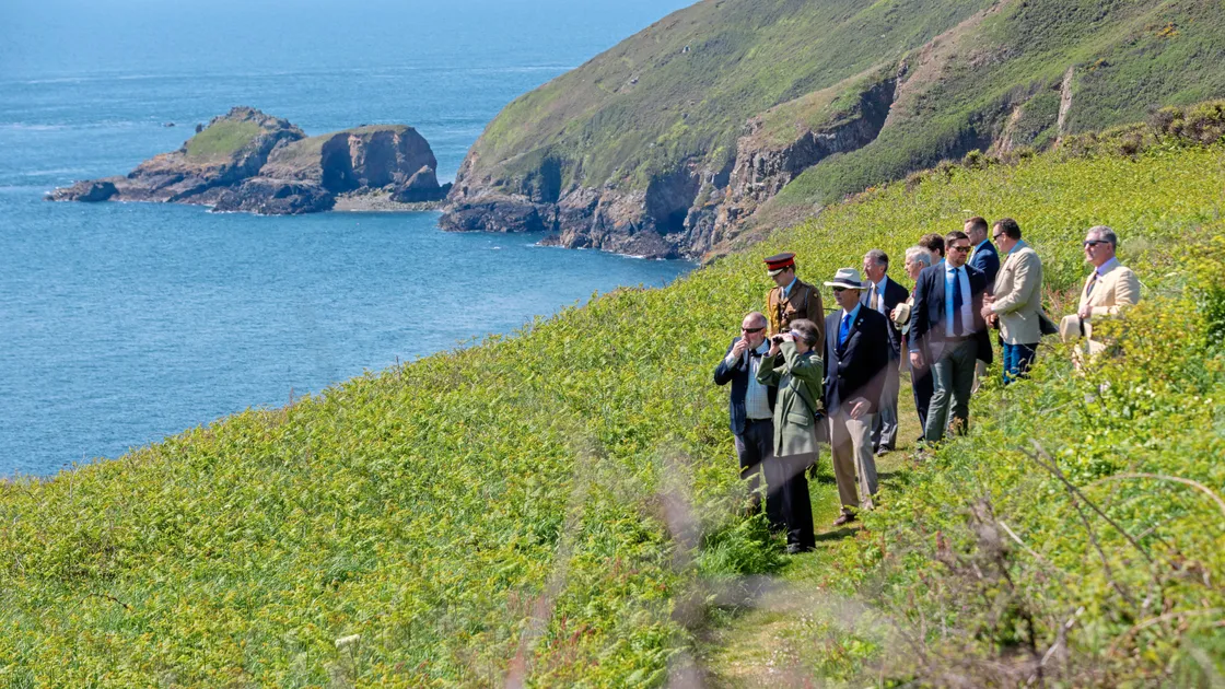HRH Princess Royal visiting Sark last May last year. The King’s Foundation, founded by her brother King Charles, was involved in work in Sark in 2023 about setting a future direction for the island. The people who paid for it are wondering why Chief Pleas is effectively looking to restart the exercise.