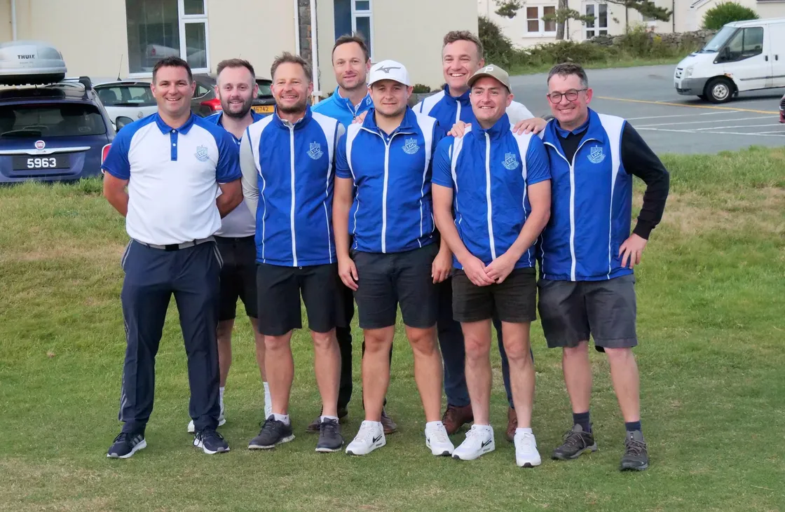 The winning L'Ancresse Martellos team. From left to right: Jamie Blondel, Tom Pattimore, Steve Mahy, Danny Blondel, Sean Mills, Danny Bisson, Sam Le Huray, Arthur Evans. (Picture by Gareth Le Prevost, 29838784)
