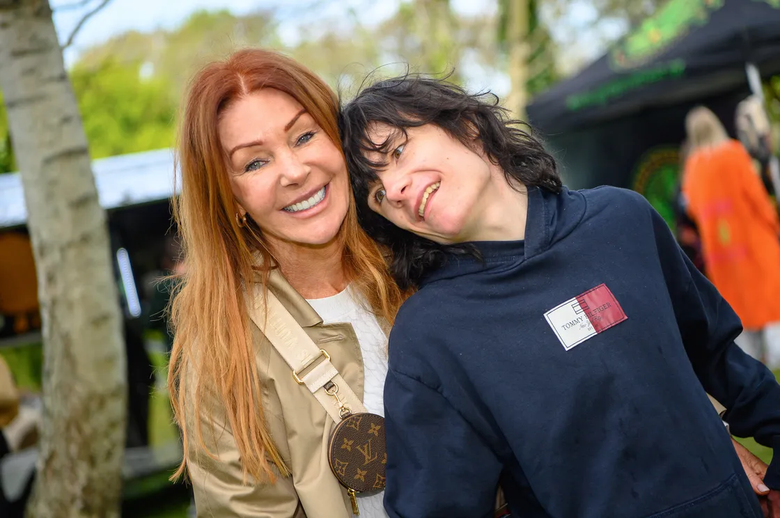 Charlotte Caldwell and son Billy, now 19.