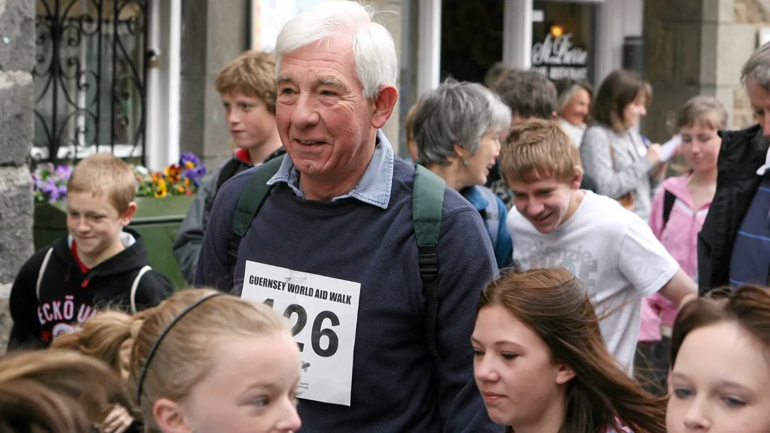 Sir Fabian Malbon taking part in the 40th Anniversary World Aid Walk in 2010