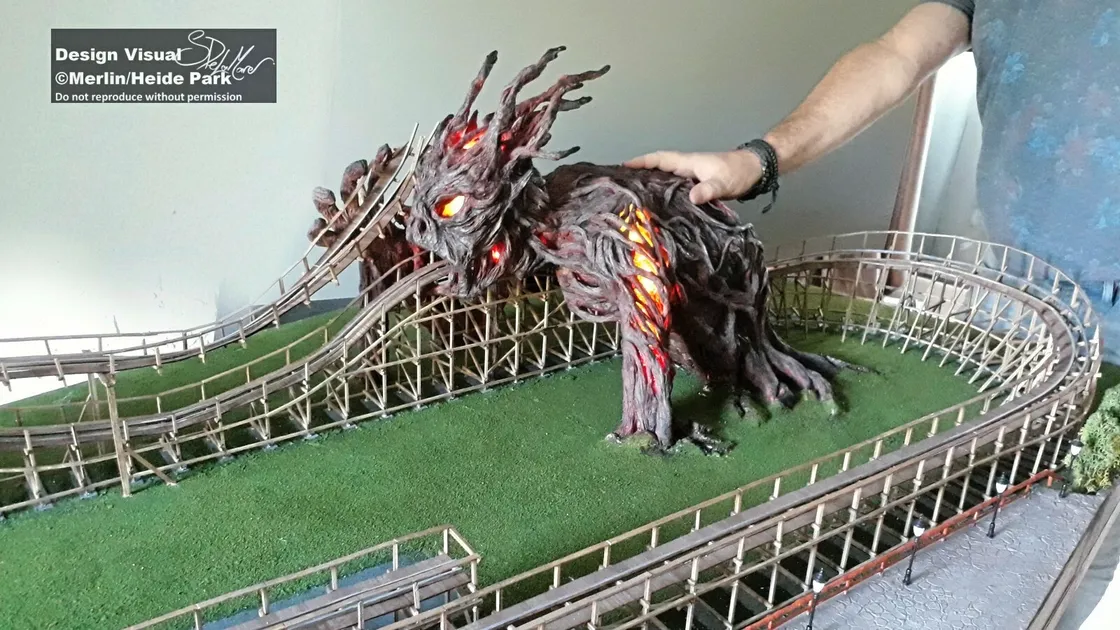 A maquette made by Mr De La Mare of the Collosos ride at Heide Park in Germany (29443643)