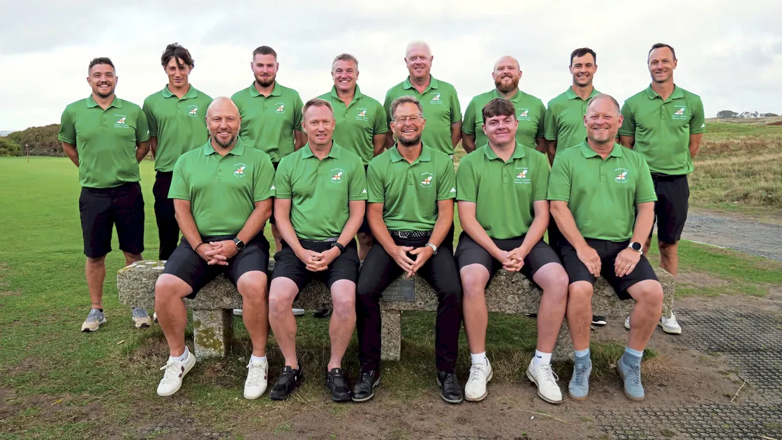 Guernsey’s men ahead of the match in Jersey