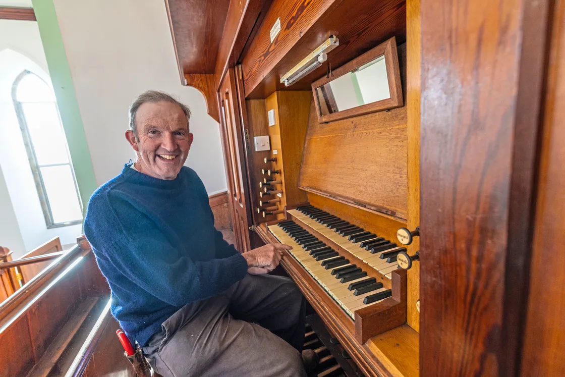 Nic Jee at the restored pipe organ