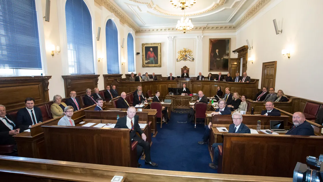 Pic by Adrian Miller 04-11-20 States meeting Royal Courts chambre. (29756059)