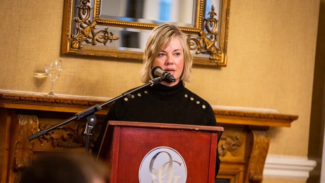 Diane de Garis, president of the Chamber of Commerce, highlighted her ambitions and priorities for the island at the Chamber lunch yesterday.
(Picture by Luke Le Prevost, 31573723)
