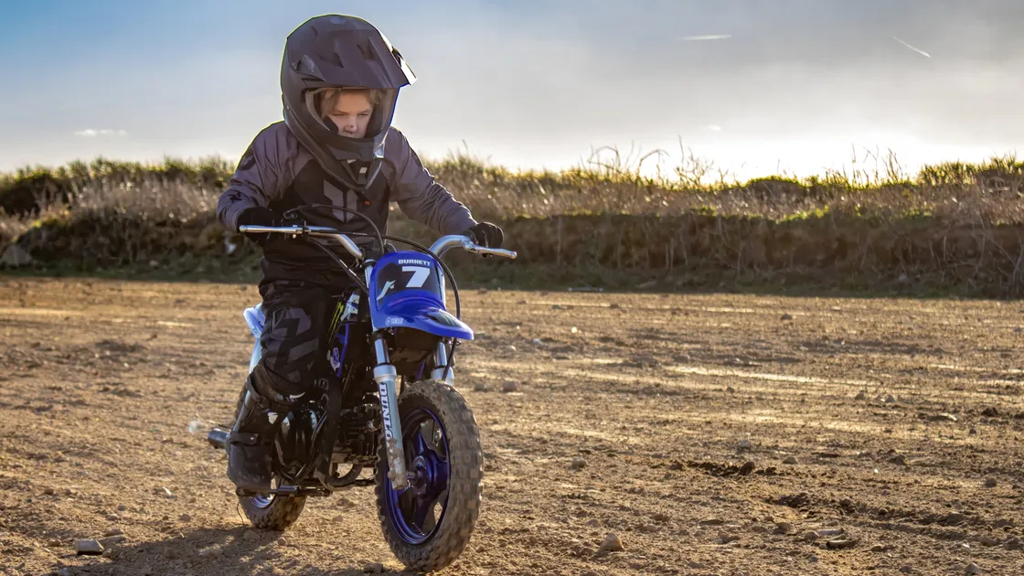 Thomas is the first of a new group of riders coming through, but the world of motocross is not entirely new for the four-year-old, who has grown up around his family who are steeped in the sport