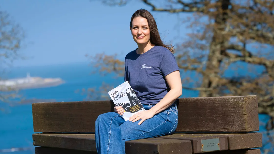 Caroline Roodhouse is the author of Daddy Blackbird, the true story of a family coping with loss by suicide. She is giving a talk at Les Cotils tomorrow.