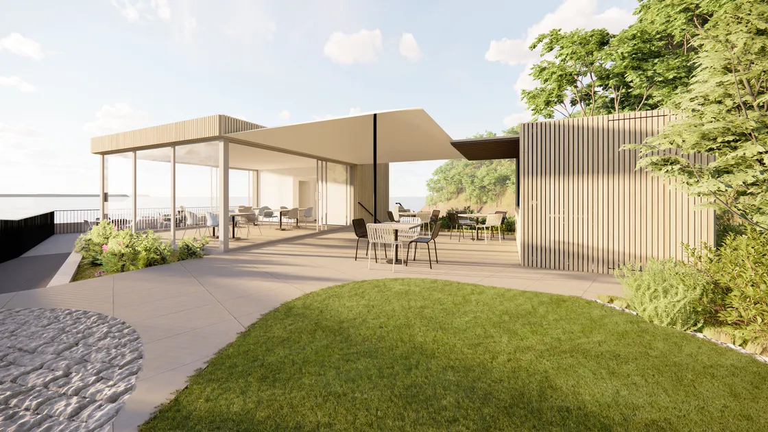 Plans for the cafe at La Vallette include a new public kiosk, designed to support day-to-day use as well as event functions.  (Picture courtesy of DLM architects)