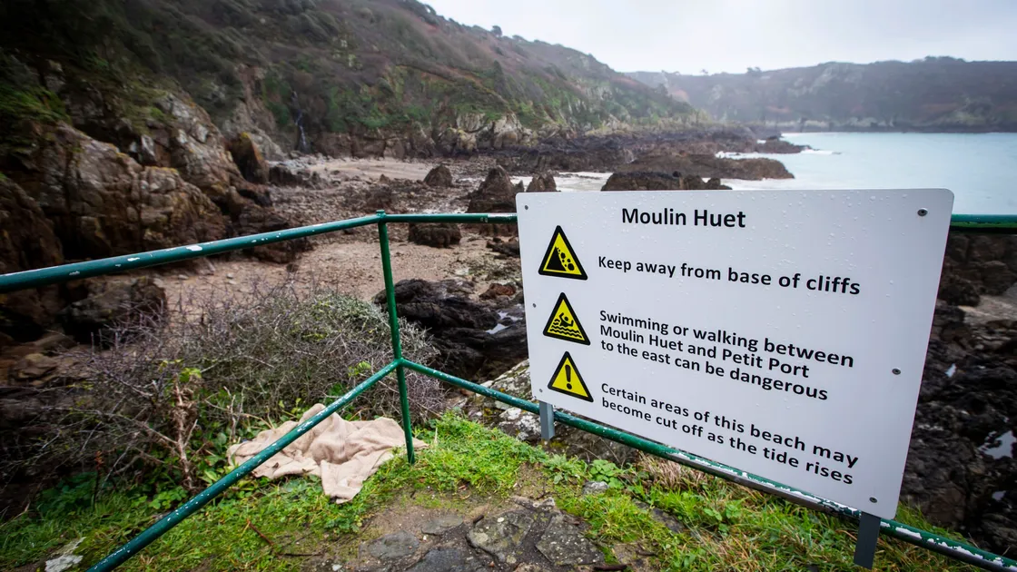 Islanders are being encouraged to avoid cliff bases while out for their daily exercise due to rock fall and possible landslides. (Picture by Sophie Rabey, 29192297)
