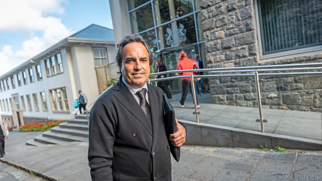 Fermain Beach Cafe tenant Belmiro de Freitas outside the Royal Court yesterday