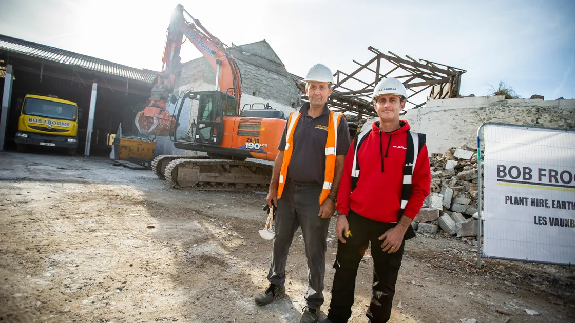 Asbestos is being removed from the old Quayside building by AC Limited. Joint managing director Roger Froome, left, and director Jason Croft. (Picture by Luke Le Prevost, 31411250)