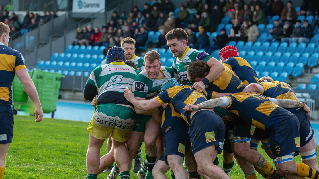 The Raiders pack get to work last week against Sevenoaks in Guernsey’s third win in a row
