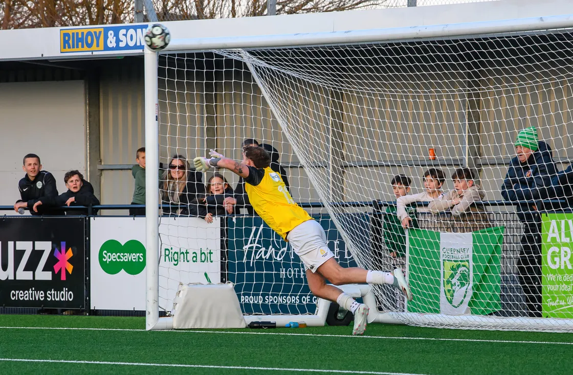 Stand-in goalkeeper Will Fazakerley had to face a penalty late on, but Stanley Bridgman hit the top of the crossbar with his spot kick