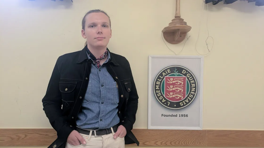 At 26, Jannick Brehaut is the youngest officer of L’Assembllaie d’Guernesiais.