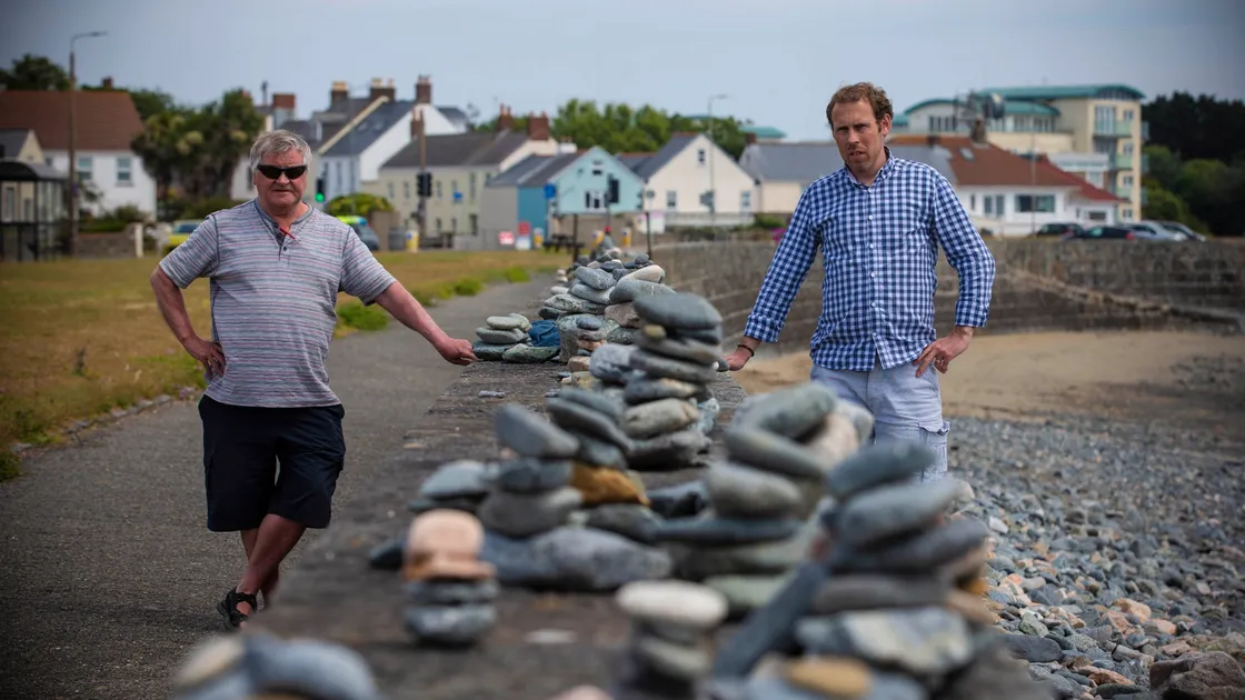 Deputy Matt Fallaize, right, and Russ Fossey, head of arts development at the Guernsey Arts Commission. (Picture by Peter Frankland, 28330549)