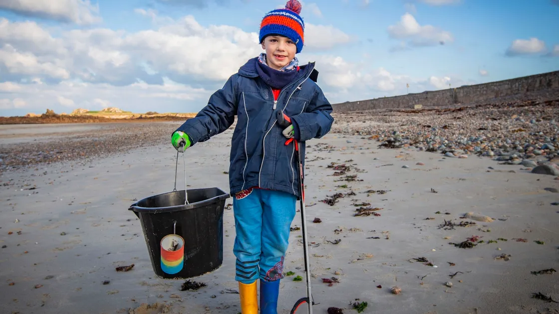 Scotty Bradbury, 6, has been learning at school about the dangers of waste getting into the environment. (29095023)