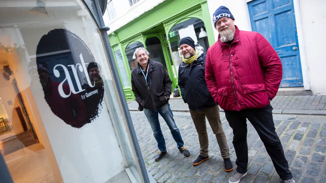 Left to right: Art for Guernsey's Steve Camm, treasurer and director, Jock Petit and David Ummels, directors. (Picture by Peter Frankland, 30338977)