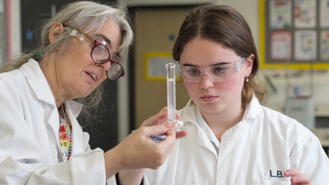 Dr Karen Marshall with former sixth form student Katrina Guilbert last year. (31355749)