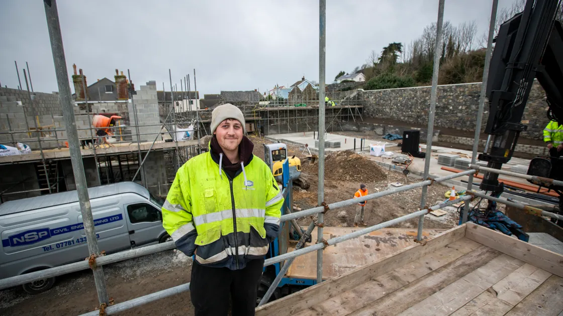 NSP groundworker Richard Le Prevost at the orchard site of Les Bas Courtils which stands on the east coast near Richmond Corner in St Sampson’s. (Picture by Luke Le Prevost, 31673512)