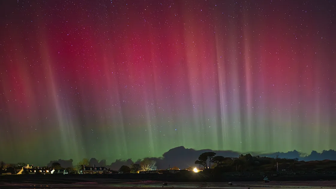 Aurora borealis from Bordeaux, 20 January 2026