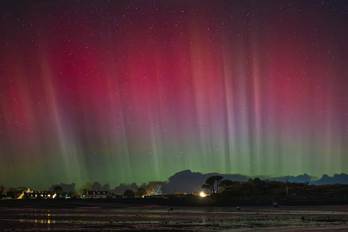 Aurora borealis from Bordeaux, 20 January 2026