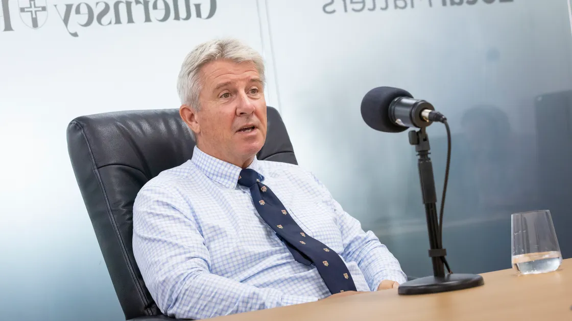 Deputy Mark Helyar speaking on the latest Guernsey Press Politics Podcast.
