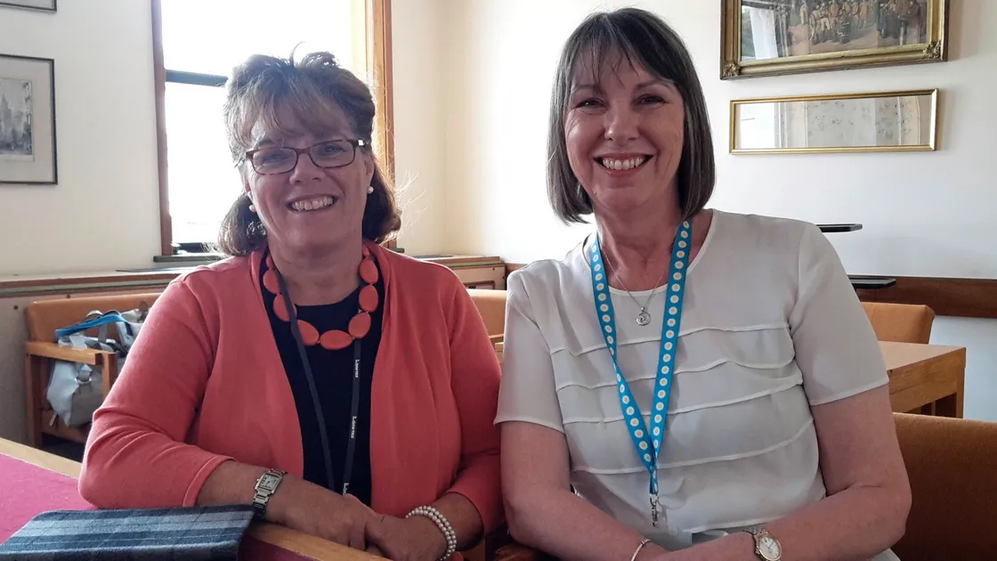 Employment & Social Security president Michelle Le Clerc, left, and director of housing Lynne McLagan.              (Picture by Juliet Pouteaux, 21742877)