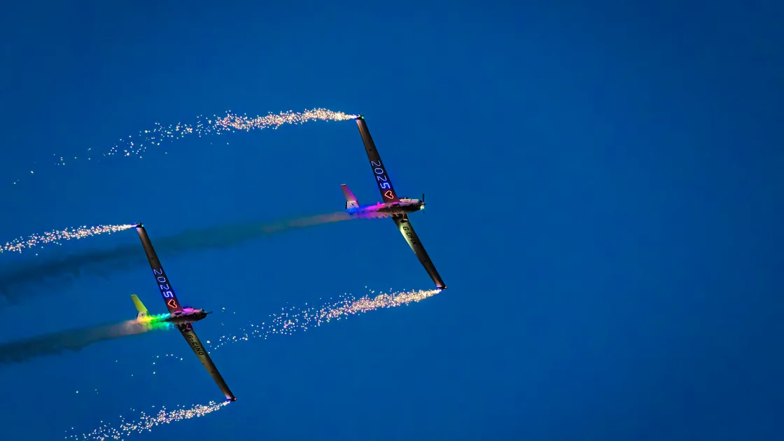 Airborne Pyrotechnics brought the show to a sparkling conclusion