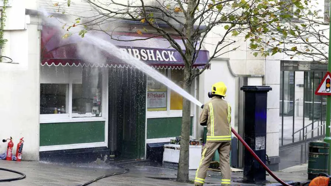 Ribshack engulfed in flames