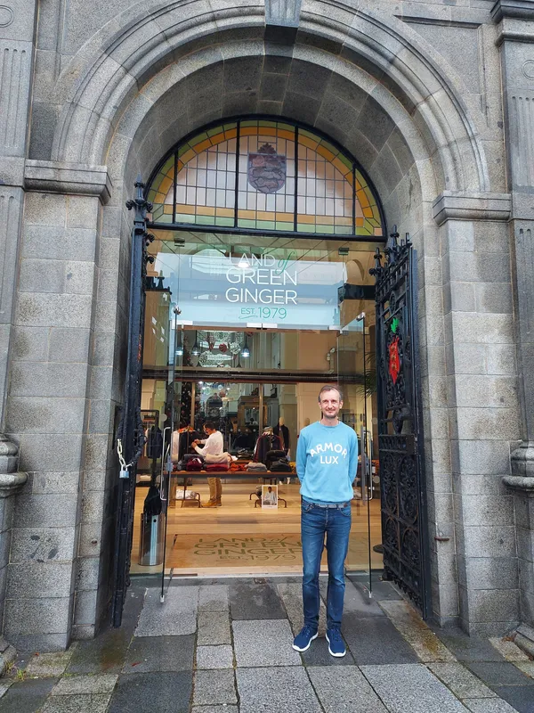 Land of Green Ginger manager Ashley Baigent, pictured outside its shop in the Markets, said he was happy both with footfall and sales in its first Christmas in its new location. (30351769)