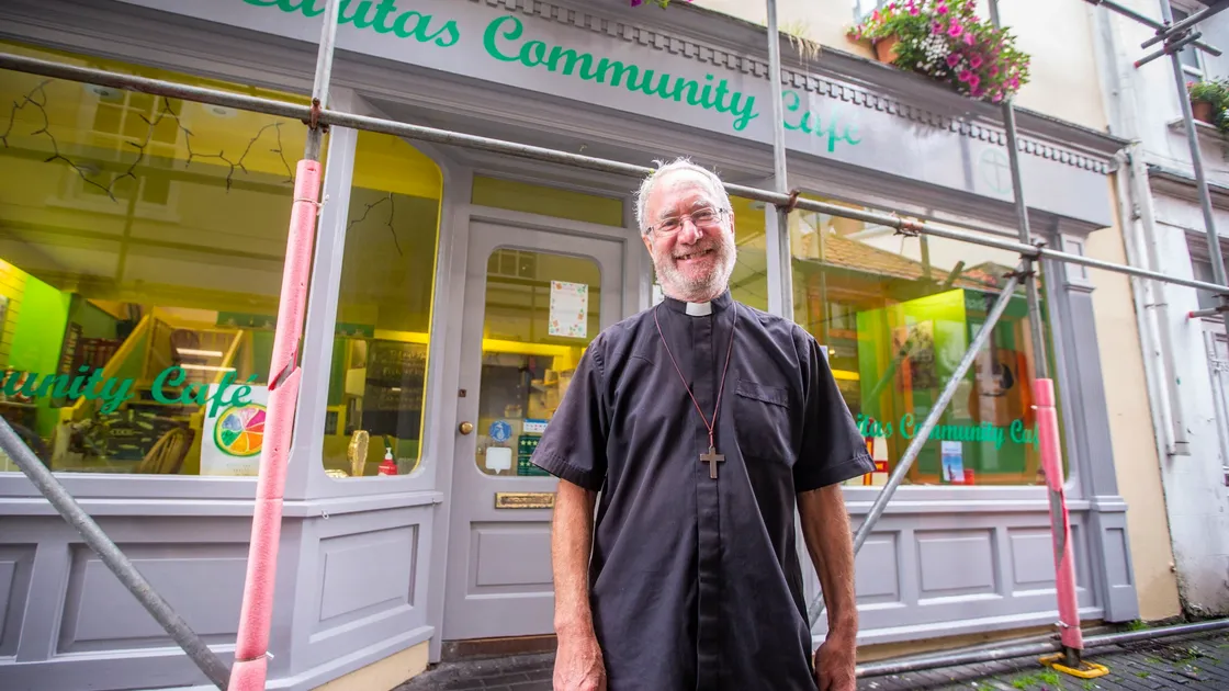 The Rev. Richard Bellinger, one of the trustees of the Caritas Cafe in Mill Street, is unsure about its future with the building in which it operates being sold by the Deanery Fund. (Picture by Sophie Rabey, 29673026)