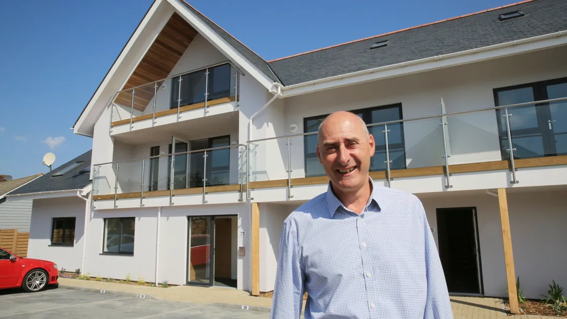 Guernsey Housing Association chief executive Steve Williams outside its latest project, Pont Colliche in Saltpans. (Pictures by Adrian Miller, 28530659)