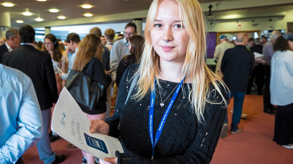 17-year-old D’Arcy Hutchins from the Sixth Form Centre.