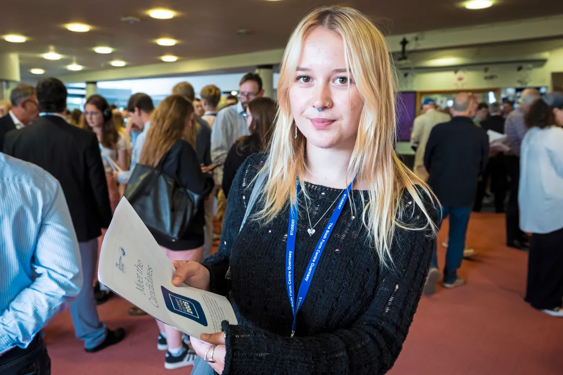 17-year-old D’Arcy Hutchins from the Sixth Form Centre.