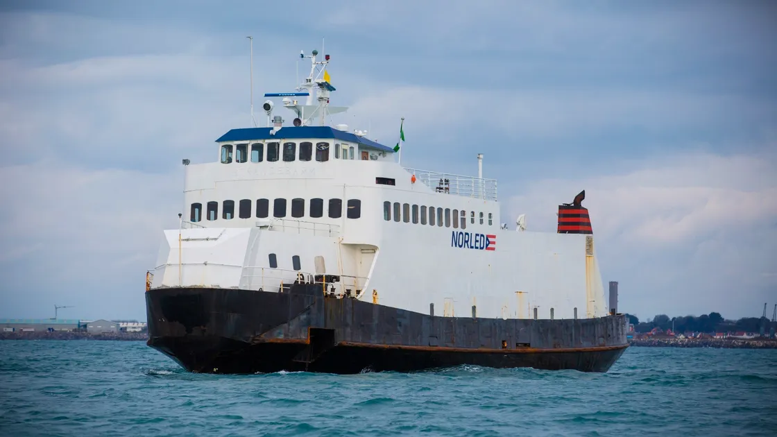 The Nigerian-registered, Russian-crewed MV Jireh has been moored in the Little Russel since last week with the crew sent food and clothes. (Picture by Peter Frankland, 26399405)