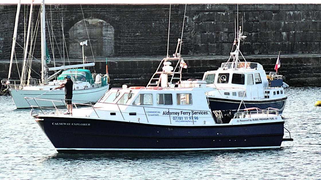 Alderney Ferry Services’ Causeway Explorer entering Braye Harbour