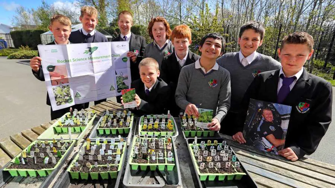 Students intrigued to see how seeds from space grow
